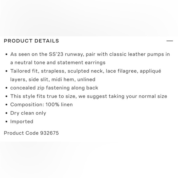 New sample Zimmermann strapless sculpture lace dress. AU. 0 - Picture 12 of 12